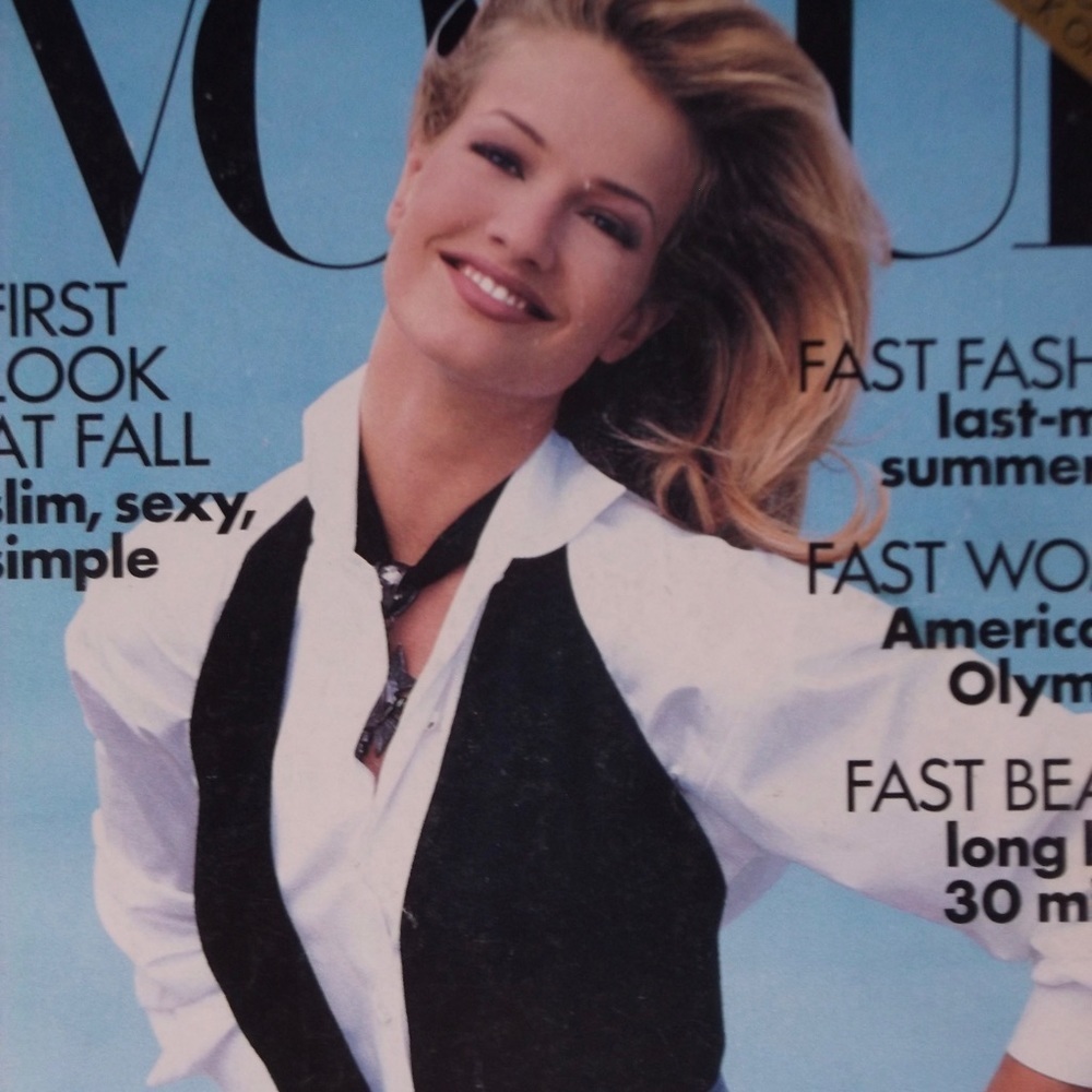 Vogue Magazine July 1992 Karen Mulder Cover View 3